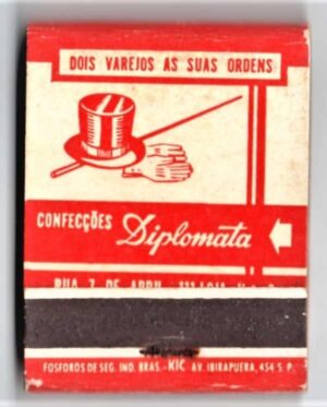Caixa De Fosforos - Confecções Diplomata - São Paulo ( SP ) - Anos 50