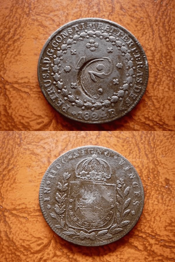 40 RÉIS 1824R. CAR. DE 20 .