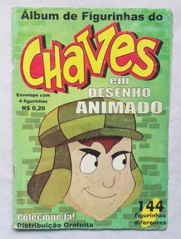 | Casa do Colecionador Álbum de Figurinhas - Chaves em Desenho Animado (Incompleto com 132 fig coladas) 2008 (Álbum Prêmio - Piratinha)