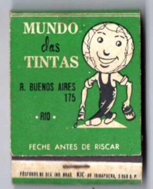 Caixa De Fosforos - Mundo das Tintas - Rio de Janeiro ( RJ ) - Anos 50