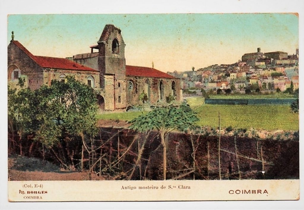 Cartao Postal Antigo - Portugal - Coimbra Antigo Mosteiro de Santa Clara - Anos 1910