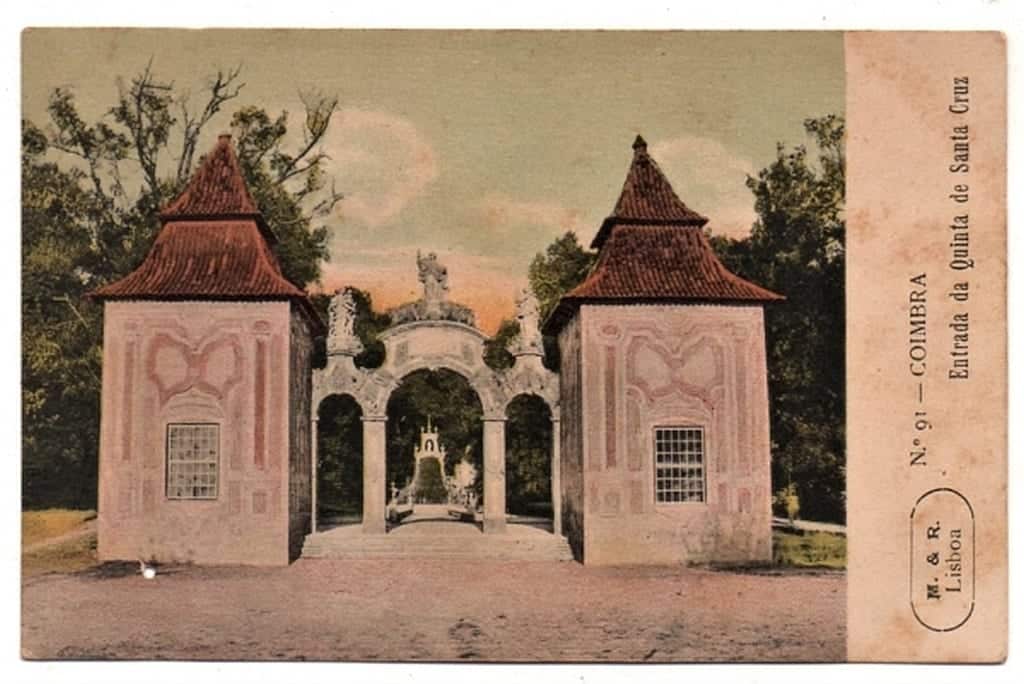 Cartao Postal Entrada da Quinta de Santa Cruz - Coimbra - Portugal - Anos 20
