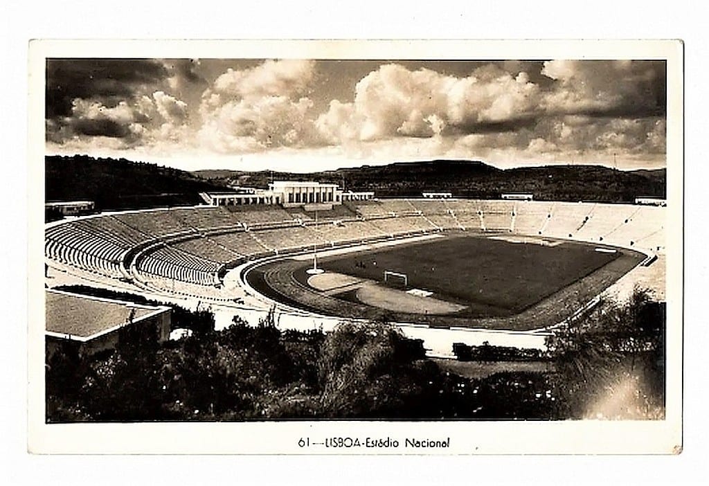 Cartao Postal Futebol - Estadio Nacional - Lisboa - Portugal - Anos 50