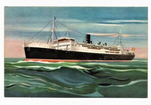 Cartão Postal Navio Marques de Camillas - Compañia Transatlantica Espanhola - Anos 40