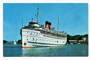 Cartão Postal Navio SS North American - The Georgian Bay Line - Anos 60