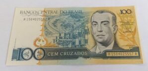 Cédula C186 - 100 Cruzados (FE) - Série 1504ª - Ano 1987