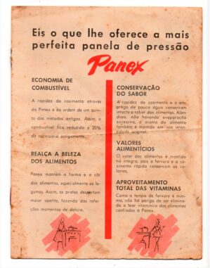 Livreto Promocional Conjuntos e Panelas de Pressão Panex - Anos 60