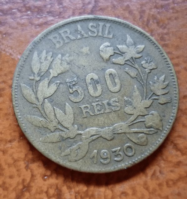 MOEDA 500 RÉIS 1930 DATA ESCASSA