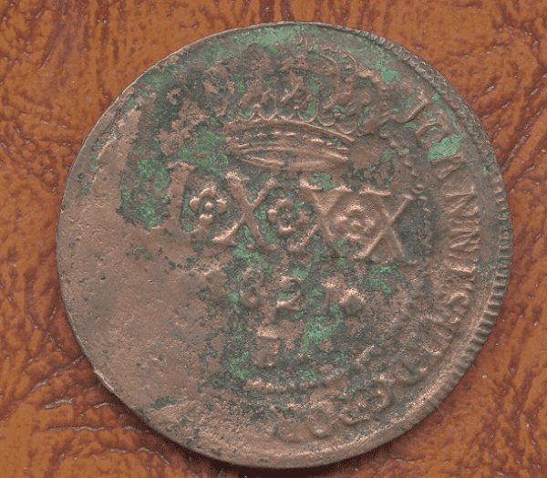 MOEDA DE COBRE LXXX 1821 B XEM XEM .