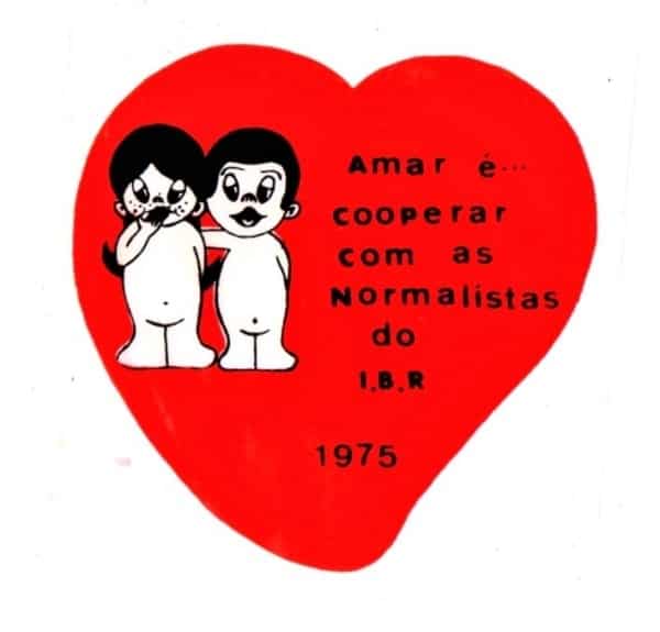 Plastico Adesivo - Amar é Cooperar com as Normalistas do I.B.R - 1975
