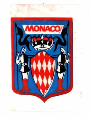 Plastico Adesivo - Brazão do Principado de Monaco - Estlizado - Anos 70