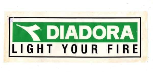 Plastico Adesivo - Diadora Light Your Fire - Anos 70