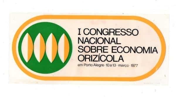 Plastico Adesivo - I Congresso Nacional Sobre Economia Orizicola - Porto Alegre - Anos 70
