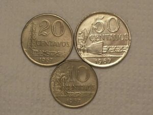 10 / 20 / 50 Centavos - 1967 / Primeiras da Série - Sob/Fc - / Cod. 220.1