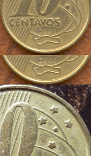 10 CENT. 2001 REAL PARTES DUPLAS VER FOTOS.