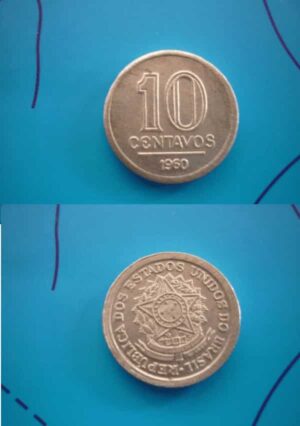 10 CENT. ALUMÍNIO 1960 DATA ESCASSA .
