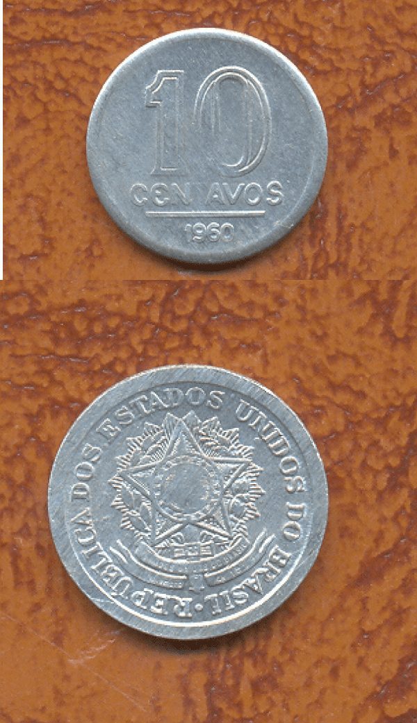 10 cent. 1960 aluminio 14337 Casa do Colecionador
