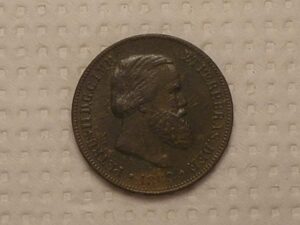 10 Réis - 1869 Petrus II / Bronze / Mbc / Cod. 250.4