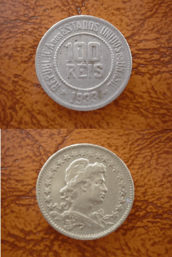 100 RÉIS 1933 .
