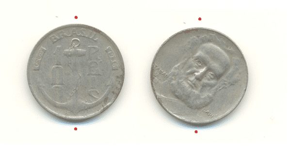 100 RÉIS 1936 TAMANDARÉ INCLINADO .