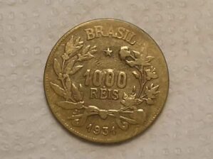 1000 Reis 1931 Bronze Data Escassa Cod 5901 2