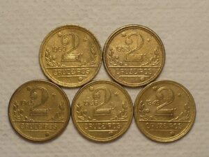 2 Cruzeiros - 1945/1946/1949/1950/1953 - Mapa / Bz/al / cod. 150.3