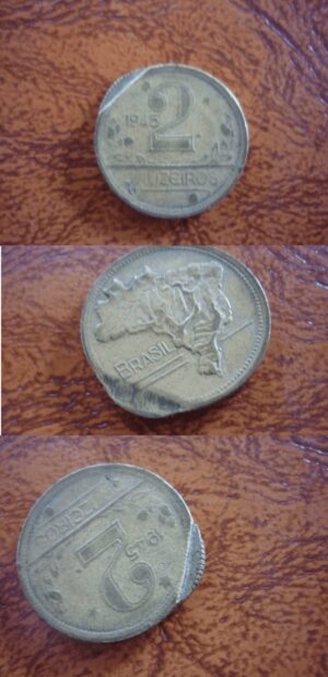 2 CRZS. 1945 BORDA MORDIDA .