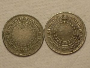 2 moedas de 200 Réis - 1896 da República / Cod. 880.1