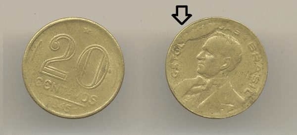 20 CENT. 1945 SOBRA DE METAL .