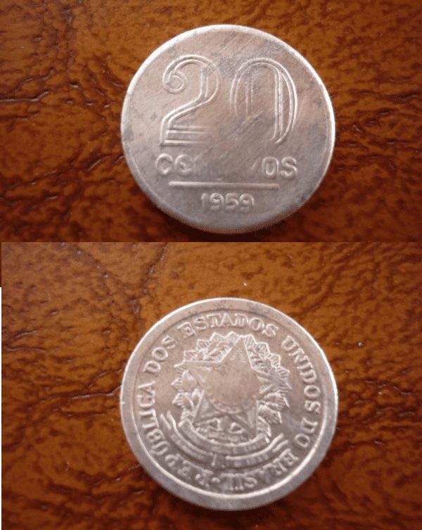 20 cent. aluminio 1959 27206 Casa do Colecionador