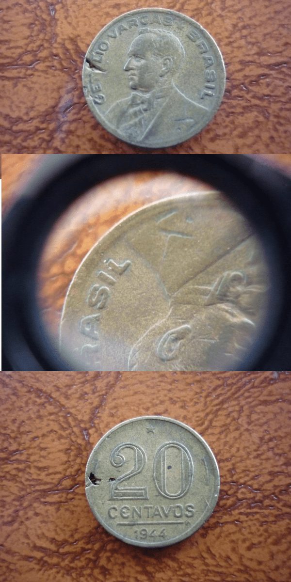 20 CENTV. 1944 VARIANTE SEM SIGLA.