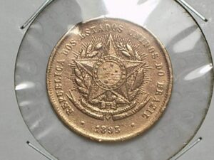 20 Réis - 1893 / Raro com Reverso Inclinado / - mbc/S - / Cod. 390