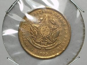 20 Réis - 1895 / Escassa / Bela peça Mbc/Sob - / Bronze / Cod. 390