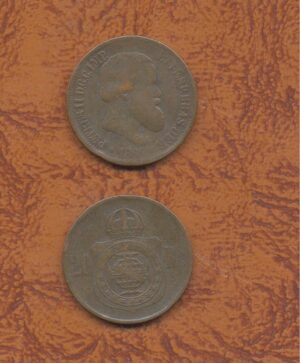 20 RÉIS BRONZE 1869 CIRCULADA .