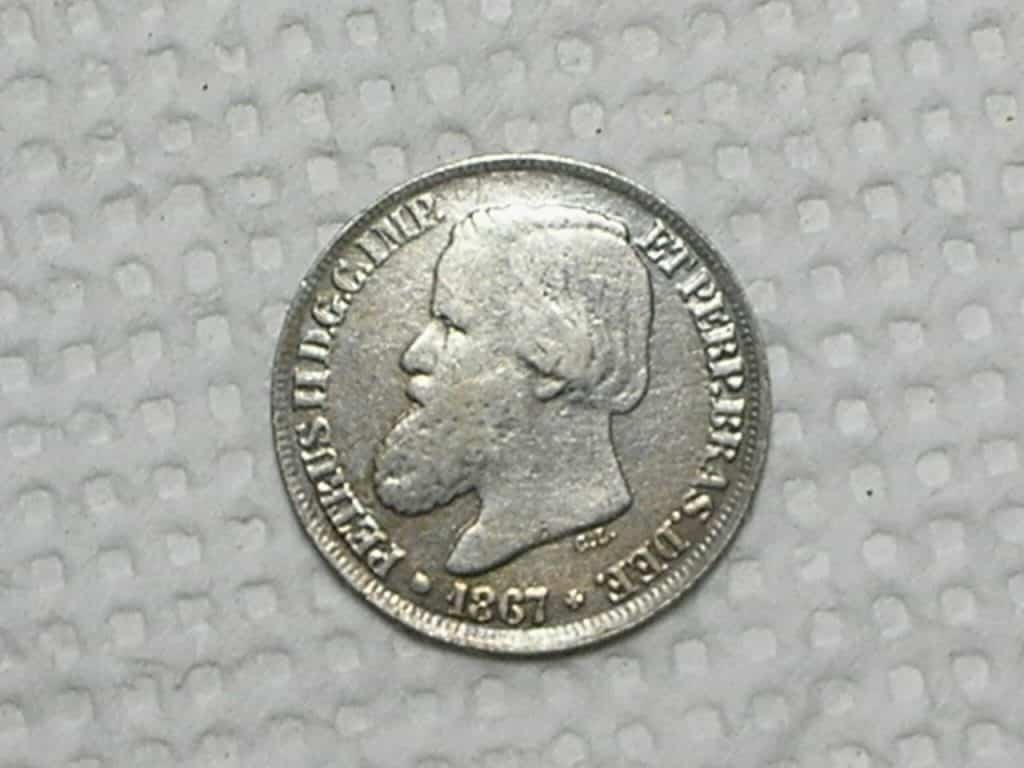 | Casa do Colecionador 200 Réis - 1867 / Petrus II - Prata / Mbc / Cod. 130.3