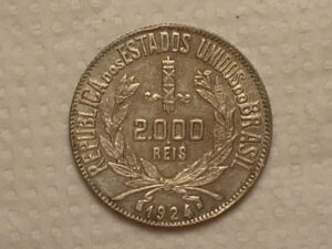 2.000 Réis - 1924 / Mocinha / Prata / Conservada Sob/Fc / Cod. 250