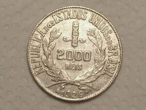 2.000 Réis - 1925 / Data difícil / Busto / Prata / Cod.370.1