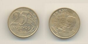 25 CENT. REAL 2004 REVERSO INVERTIDO .