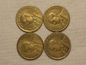 4 Moedas sem Sigla de 50 centavos - 1944 = Peças escassas / Cod. 250