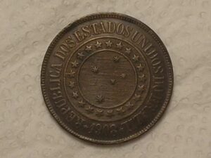 40 Réis - 1908 / Bronze / Mbc Bonita / Cod. 720.2