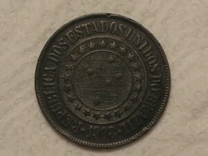 40 Réis - 1908 / Bronze - Mbc/S - Cod. 720.6