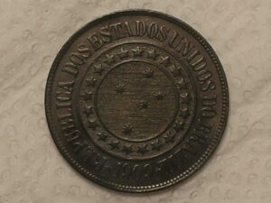 40 Réis - 1909 / Bronze - Mbc/Sob - Cod. 720.2