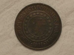 40 Réis - 1911 / Bronze / Mbc / Cod. 720.2