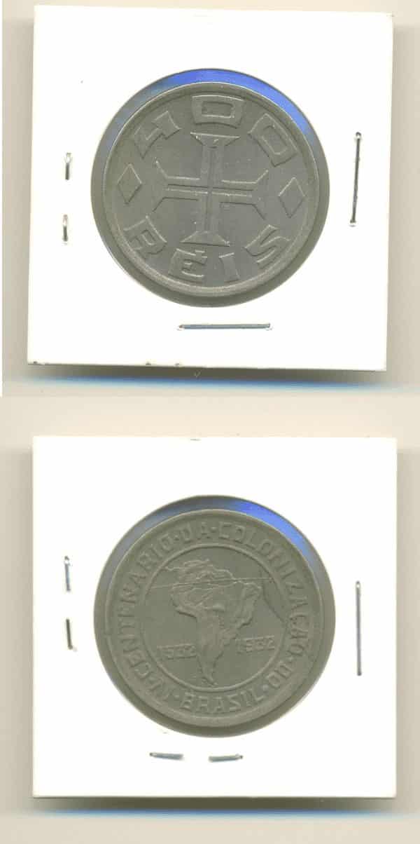 400 RÉIS 1932 COMEMORATIVA IV CENTANÁRIO DA COLONIZAÇÃO SB.FC.