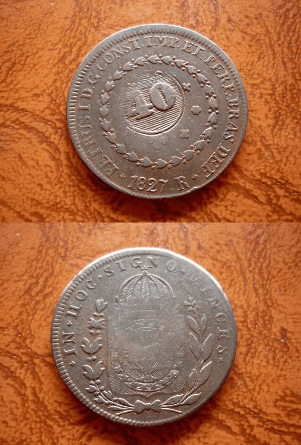 80 RÉIS 1827R CAR. DE 40 .