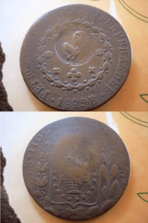 80 RÉIS 1829 B. COM CAR. DE 40 .