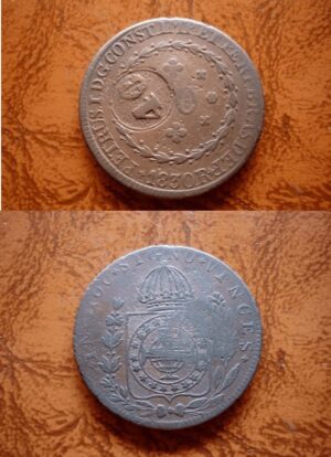 80 RÉIS 1830R. CAR. DE 40 .