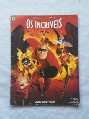 Álbum de Figurinhas - Os Incríveis - Disney Pixar (Incompleto com 18 fig coladas - SUCATA) 2005