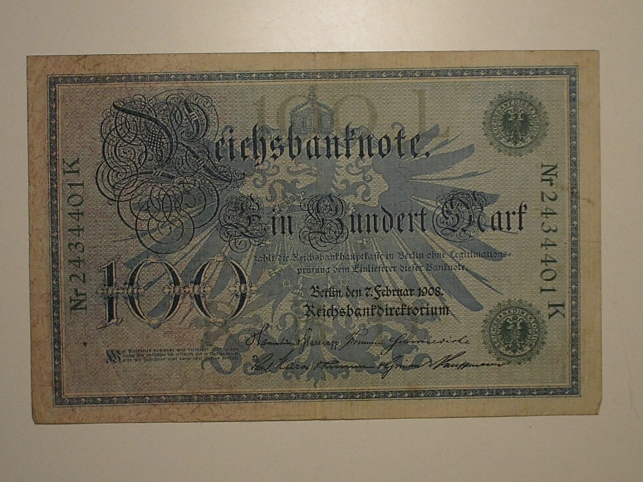 Alemanha 100 Mark 1908 Pick 81 Mbc Berlin Ca 2434401