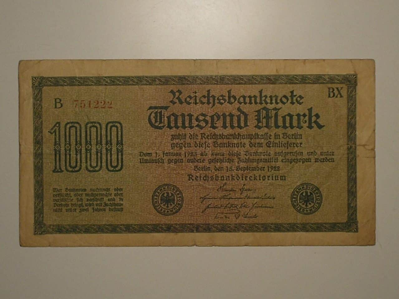 Alemanha 1000 Mark 1922 Pick 76 Mbc Berlin Ca751222